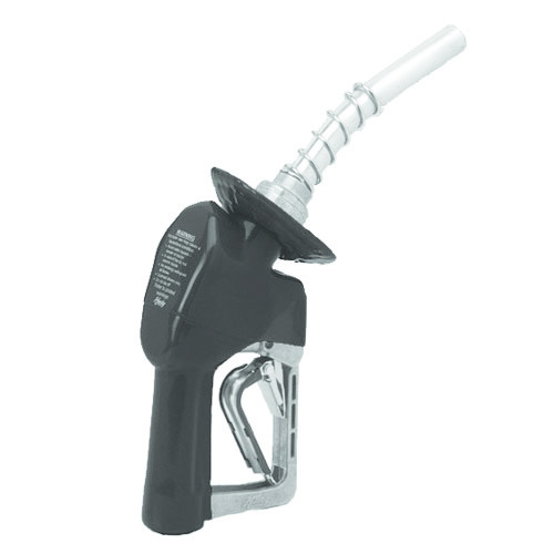Husky XS 159559-04 3/4 inch Unleaded Automatic Shut-Off Nozzle with Three Position Hold Open Clip and Waffle Splash Guard - Black