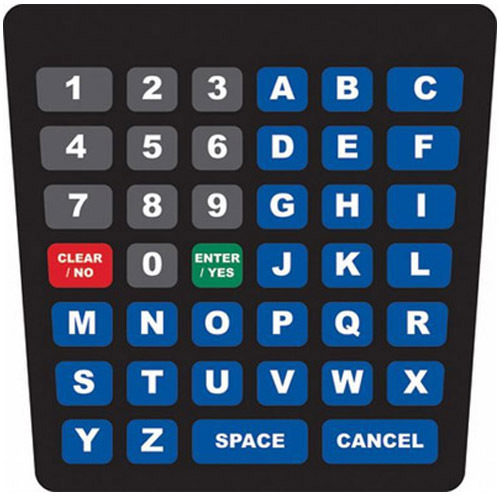 Gilbarco ENE1702G001 Encore Overlay, Alpha Numeric Standard English (Outright)